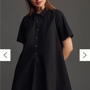 Anthropology The Pollie Short-Sleeve Swing Tunic Mini Dress